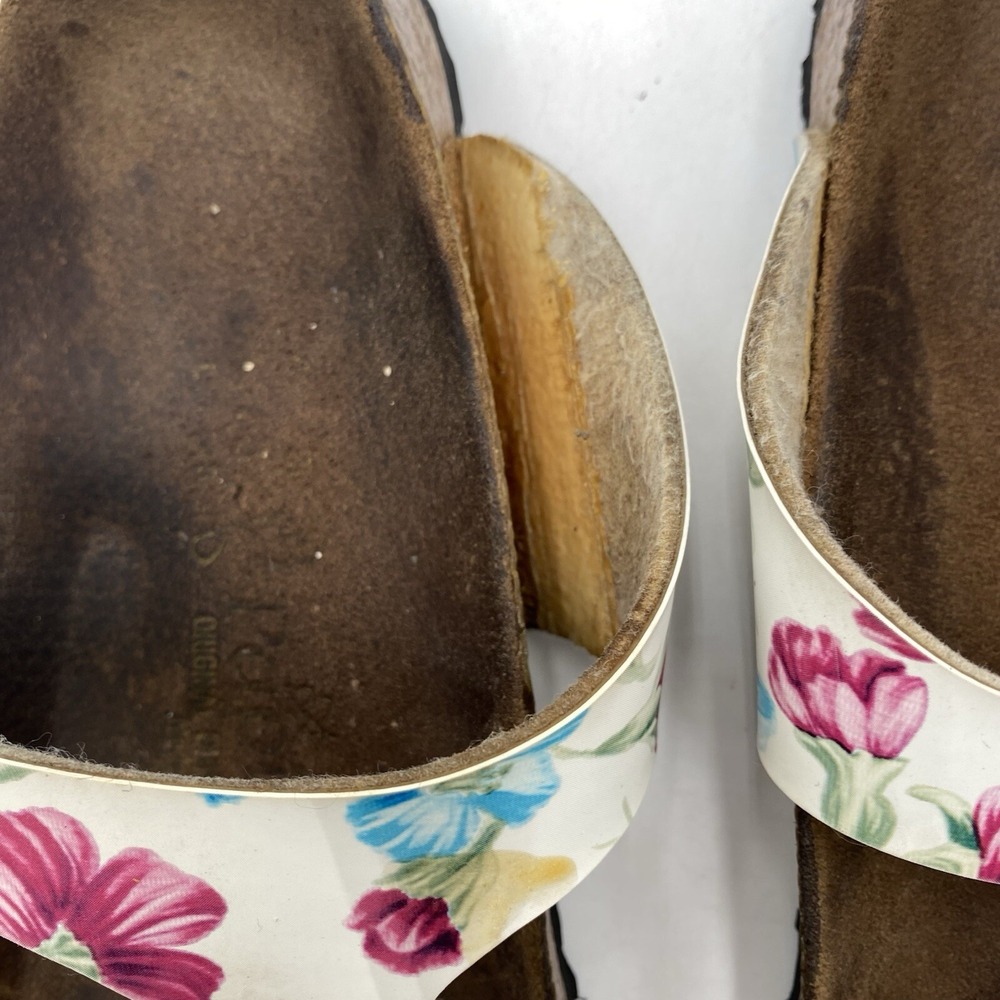 Papillio By Birkenstock Gizeh White Floral Platform Thong Sandals US 10 SEE PICS - Picture 5 of 15
